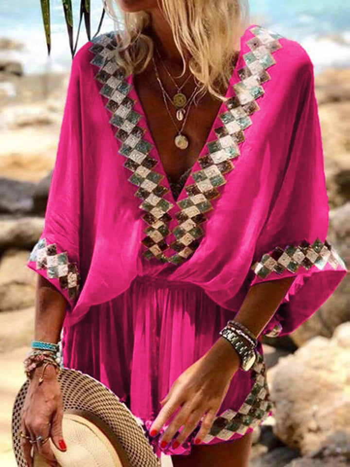 Miriam - Loose Beach Long Sleeve Romper