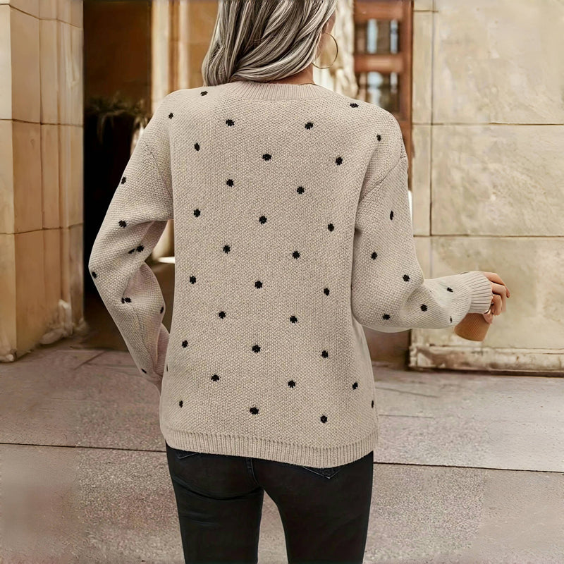 Amy™ - Polka Dot Knitted Sweater