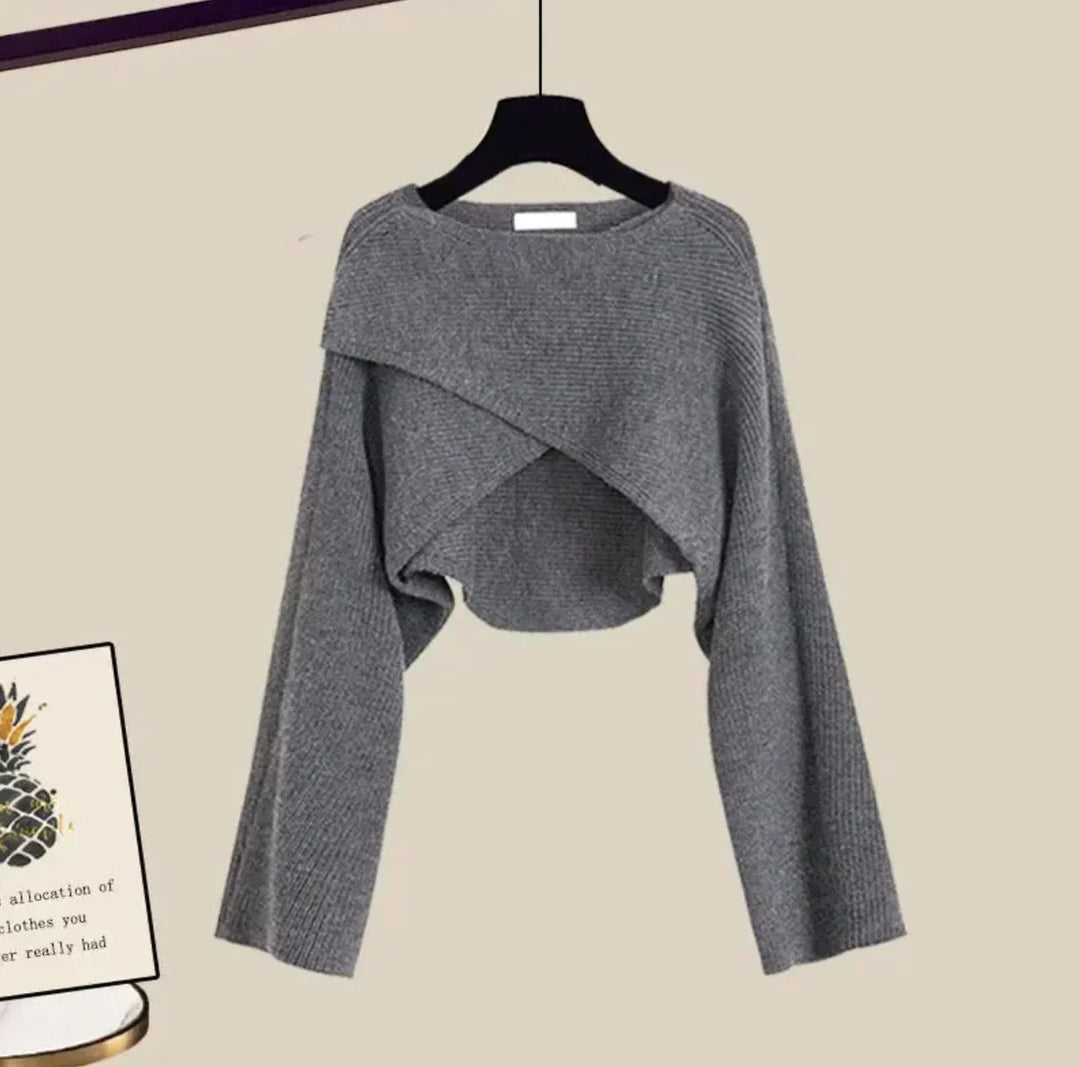 Tina | Cashmere Long Sleeve Three-Piece Set