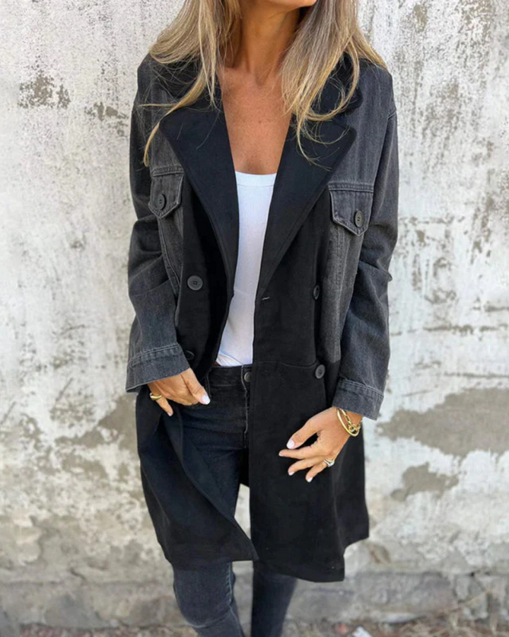 Millie™ - Chic Denim Suede Coat