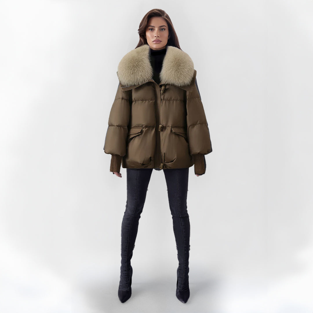 Nancy | Winter Padded Coat with Faux Fur Collar