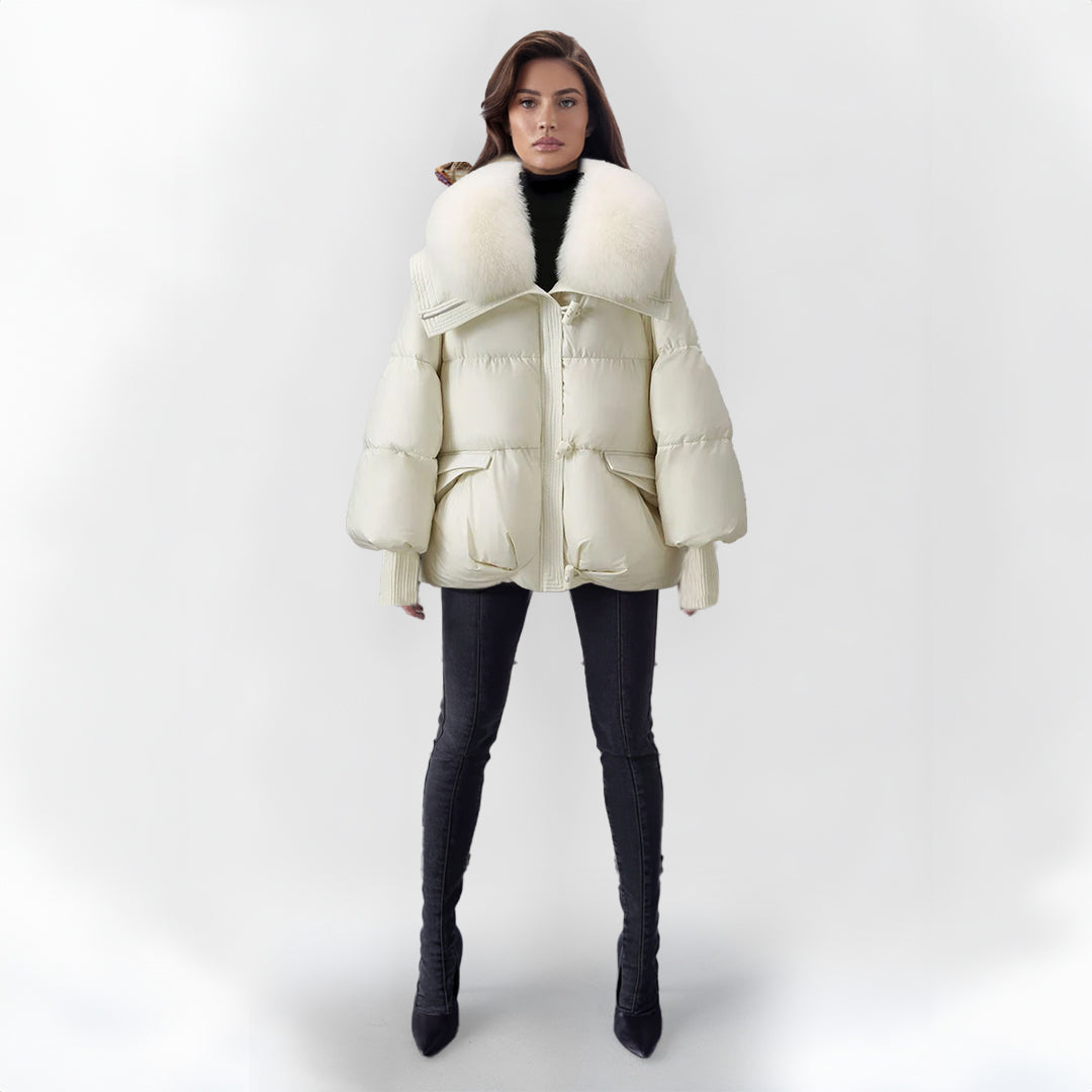 Nancy | Winter Padded Coat with Faux Fur Collar