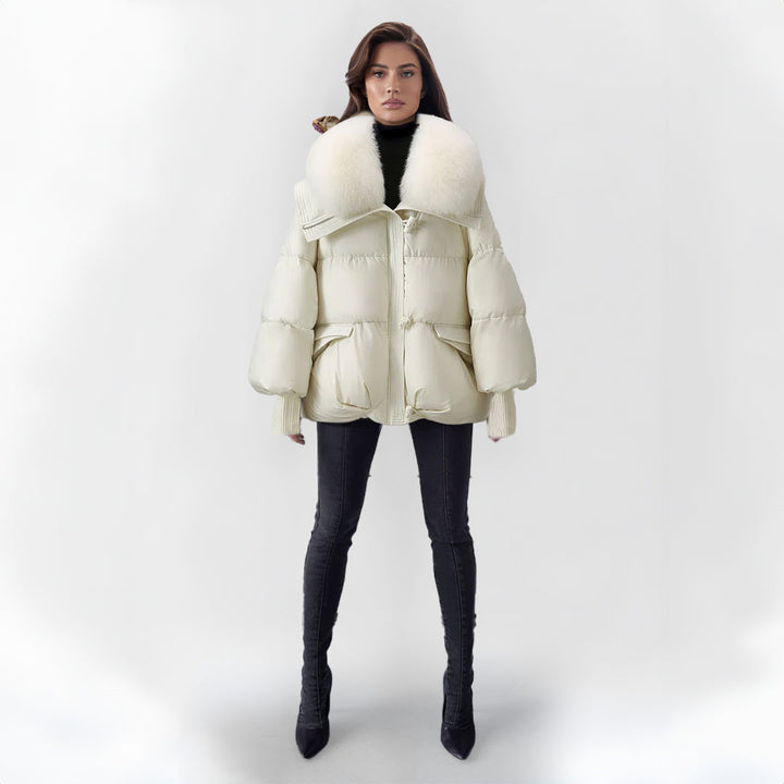 Nancy | Winter Padded Coat with Faux Fur Collar