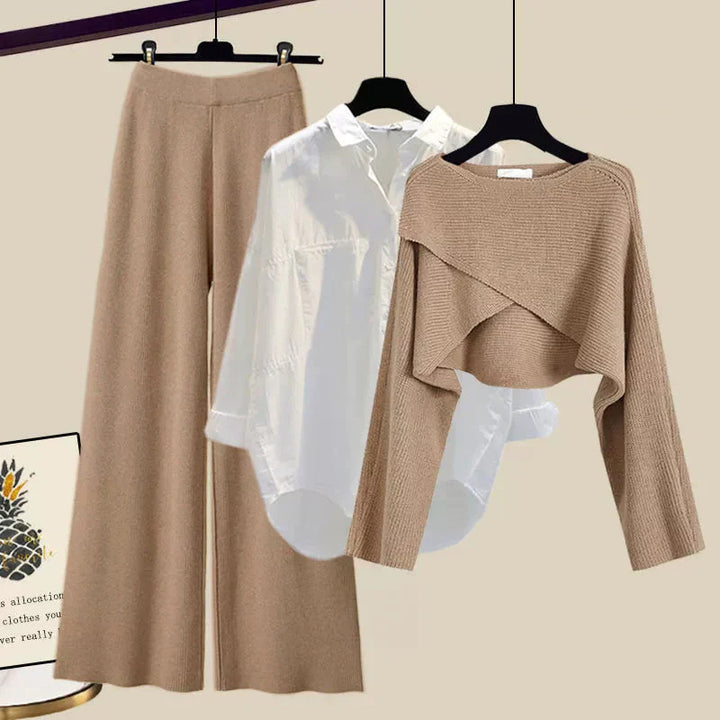Tina | Cashmere Long Sleeve Three-Piece Set