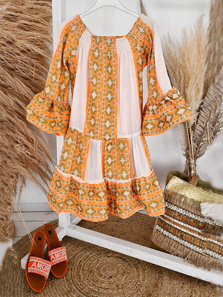 Joyce - Boho Off Shoulder Mini Dress