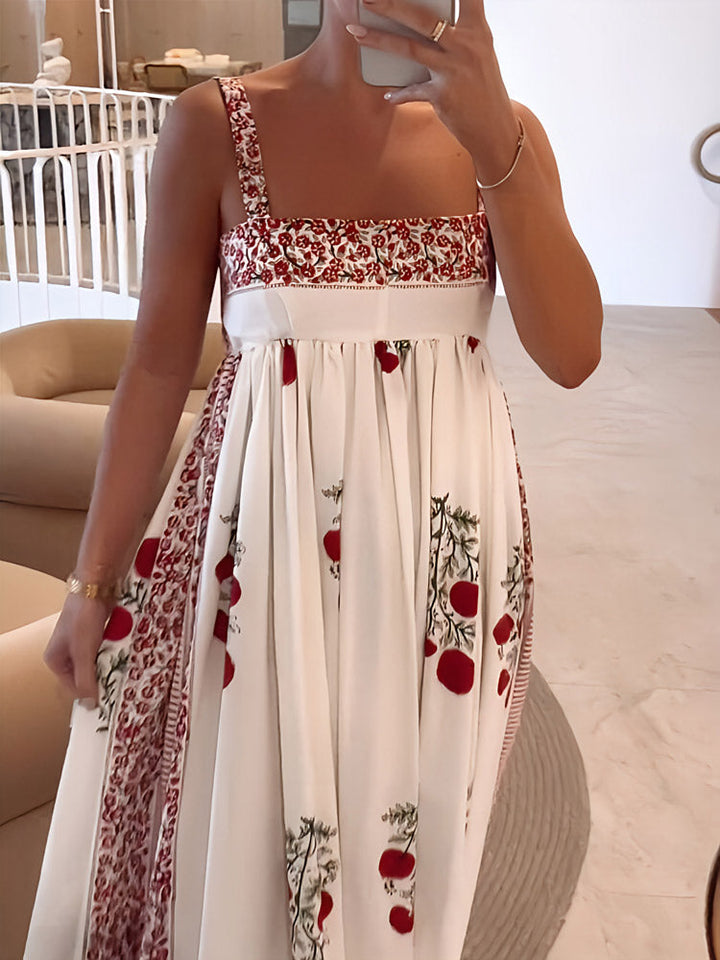 Maggie - Trendy Floral Print Maxi Dress