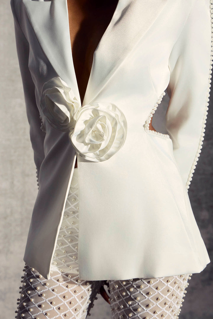 Tamara - Pearl Embellished Blazer Set