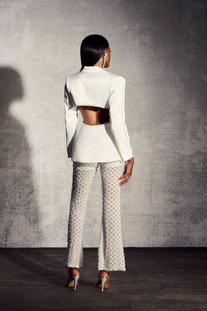 Tamara - Pearl Embellished Blazer Set