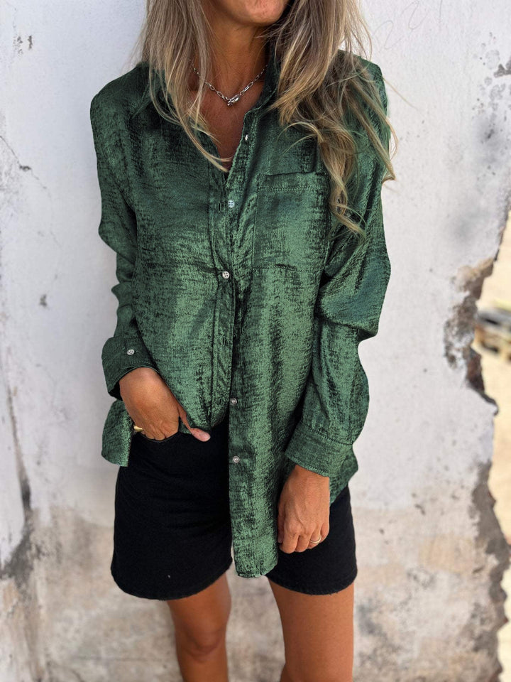 Sara™ | Elegant Suede Blouse