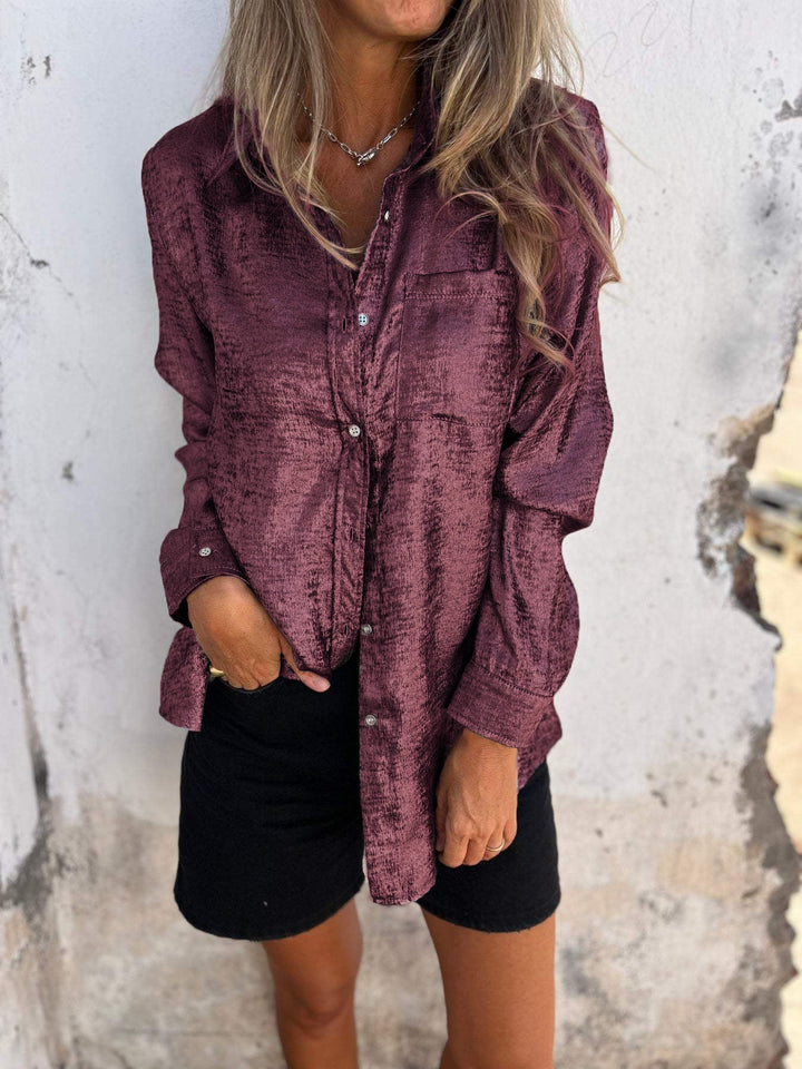 Sara™ | Elegant Suede Blouse