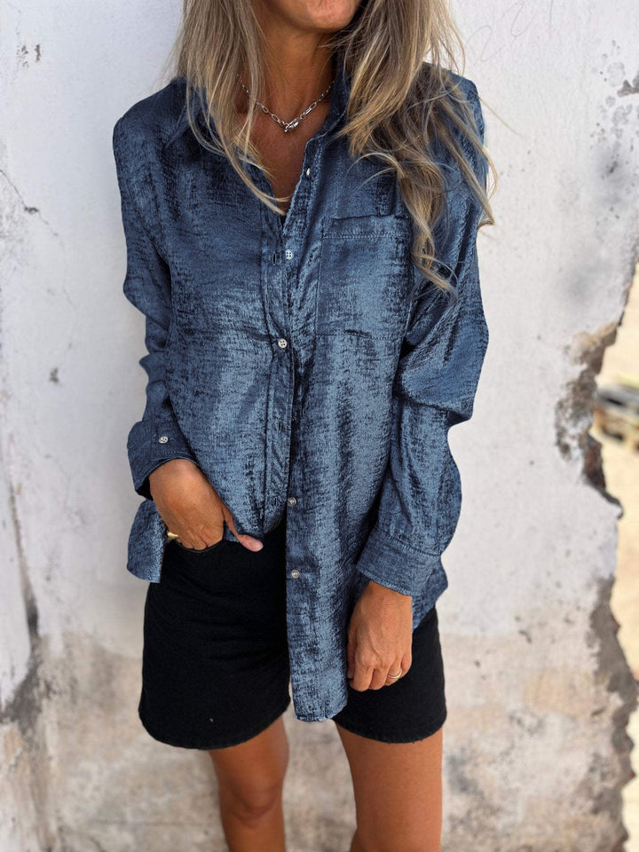 Sara™ | Elegant Suede Blouse