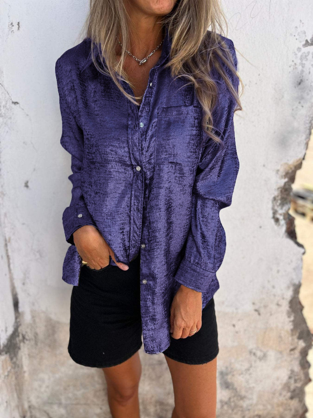 Sara™ | Elegant Suede Blouse