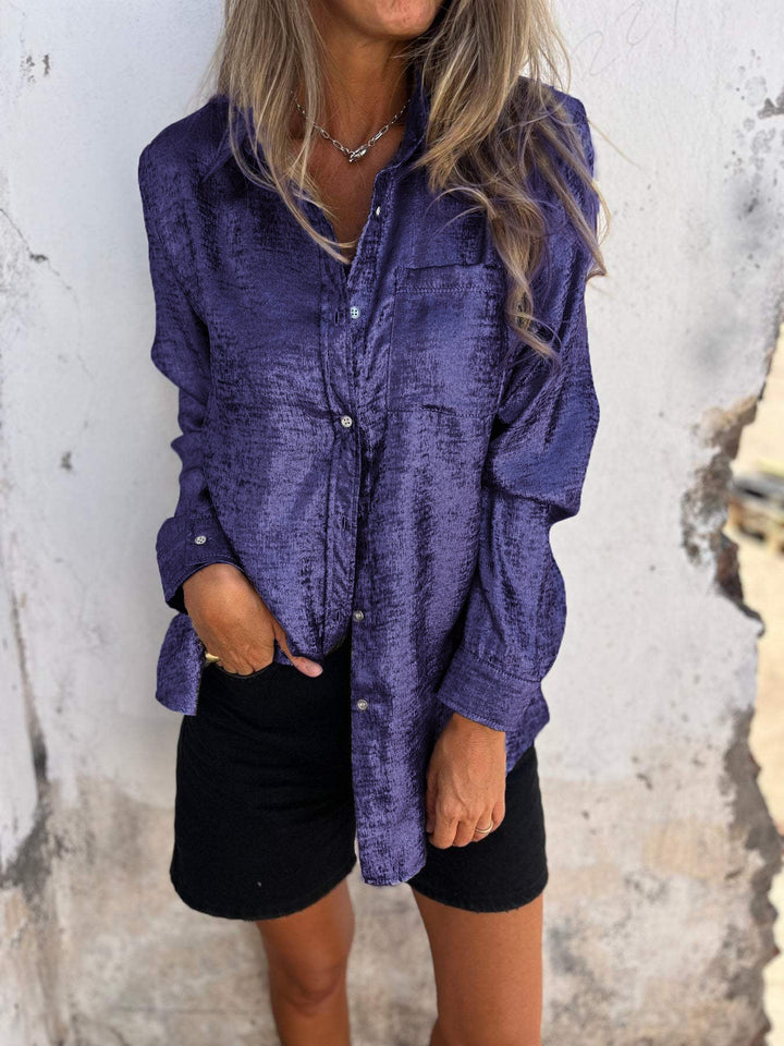 Sara™ | Elegant Suede Blouse