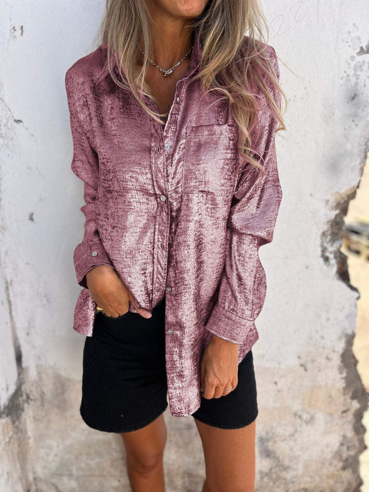 Sara™ | Elegant Suede Blouse