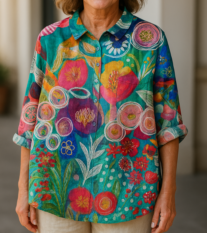 Petra - Casual Floral Blouse