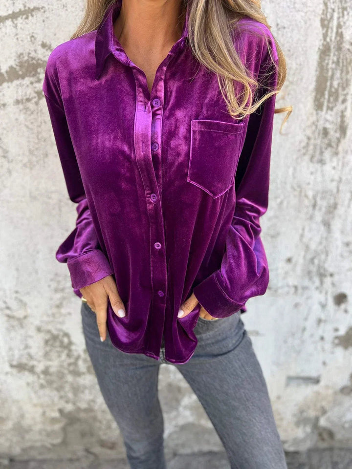 Sophia - Luxury Velvet Blouse