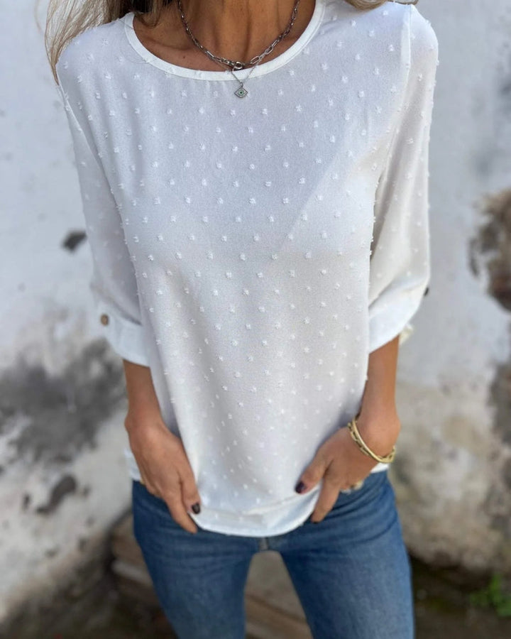Verena - Chic Chiffon Jacquard Blouse