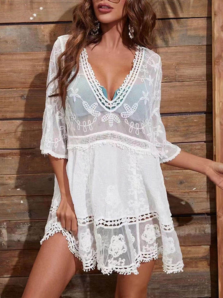 Molly - Loose V-Neck Mini Dress