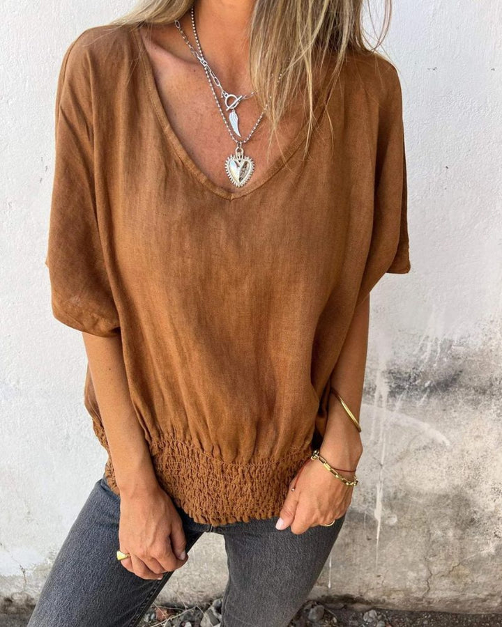 Amaya™  V-Neck Waist T-shirt