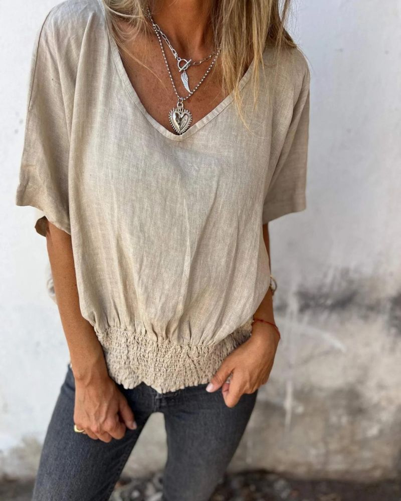 Amaya™  V-Neck Waist T-shirt