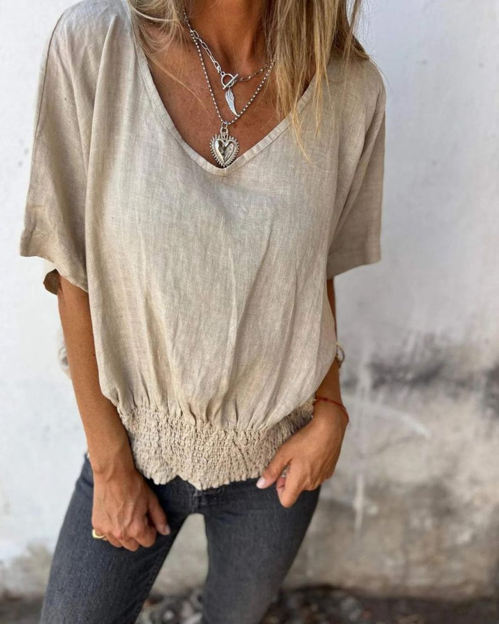 Amaya™  V-Neck Waist T-shirt