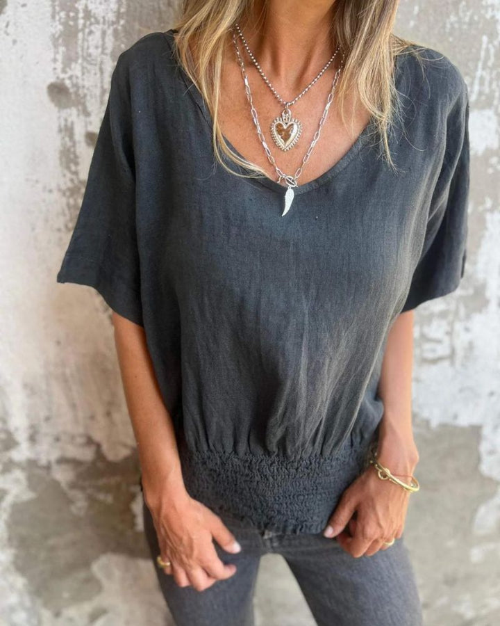 Amaya™  V-Neck Waist T-shirt