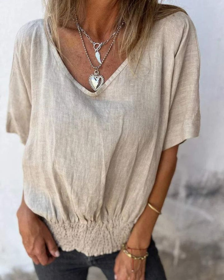 Amaya™  V-Neck Waist T-shirt