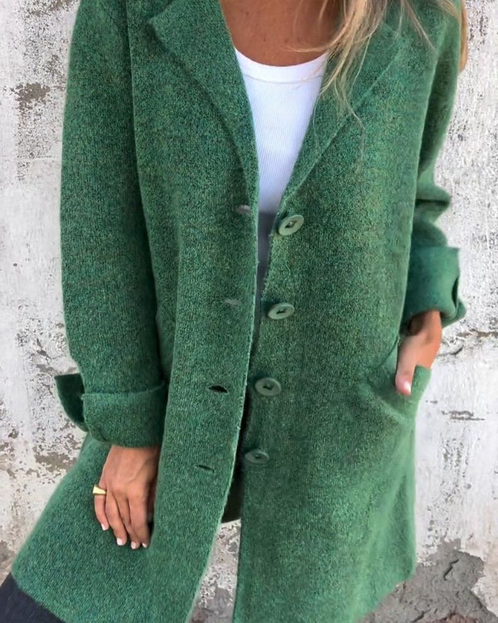 Maila™  - Casual long coat with lapels