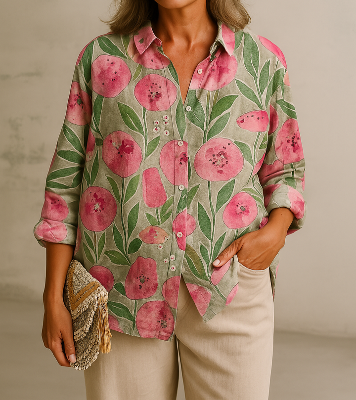 Petra - Casual Floral Blouse