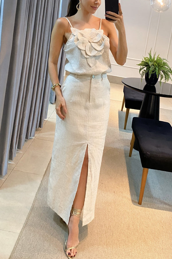 Nica - Chic Front Slit Maxi Dress
