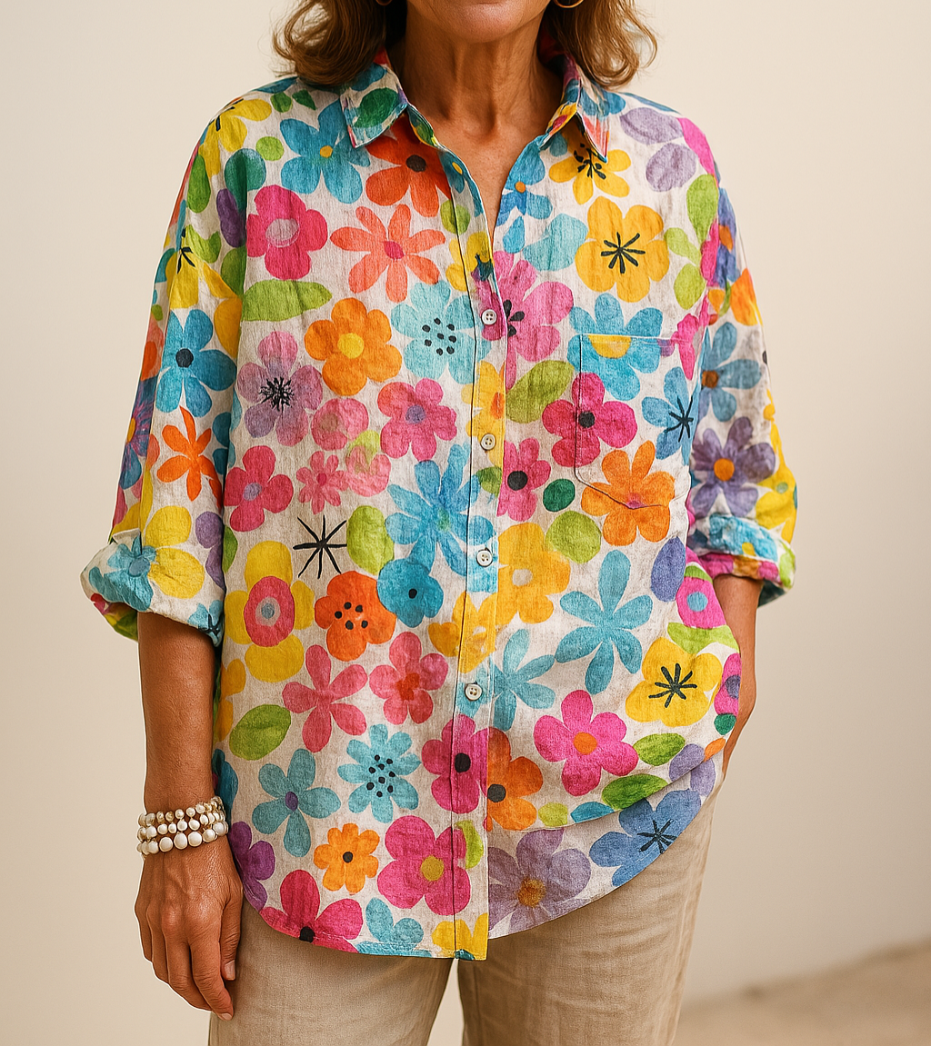 Petra - Casual Floral Blouse