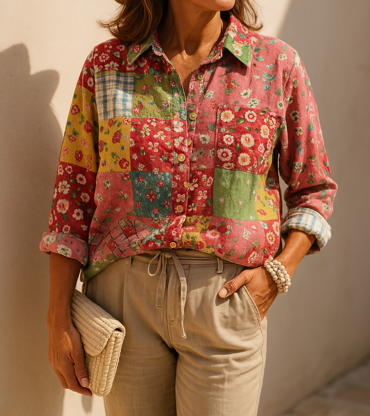 Petra - Casual Floral Blouse