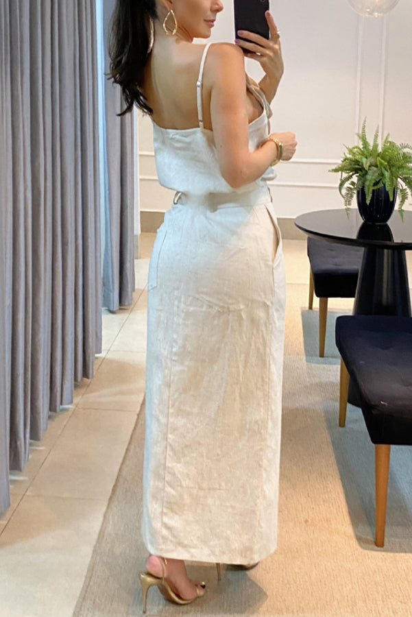 Nica - Chic Front Slit Maxi Dress