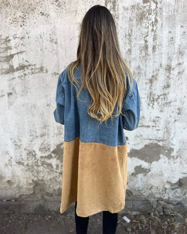 Millie™ - Chic Denim Suede Coat