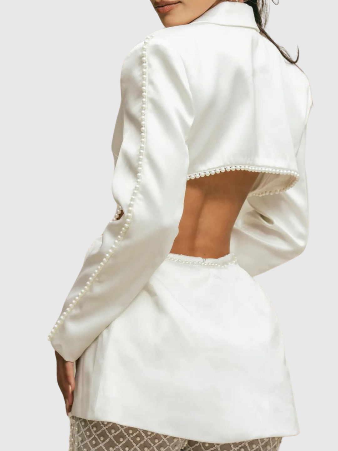 Tamara - Pearl Embellished Blazer Set