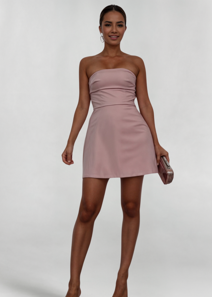 Liora Pink Bow Mini Dress