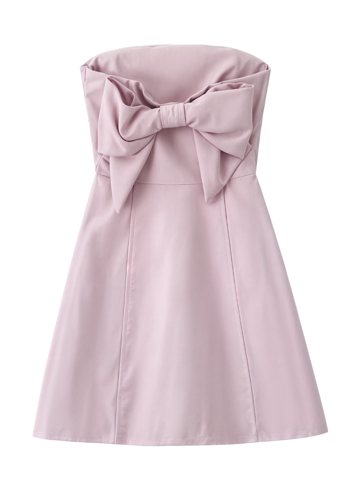 Liora Pink Bow Mini Dress