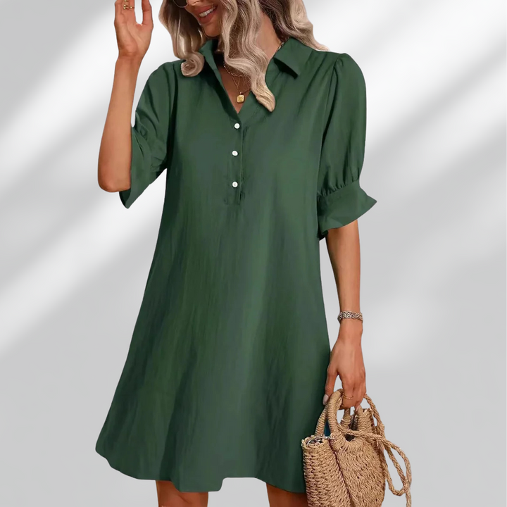 Susan™ - Casual Button Down Shirt Dress