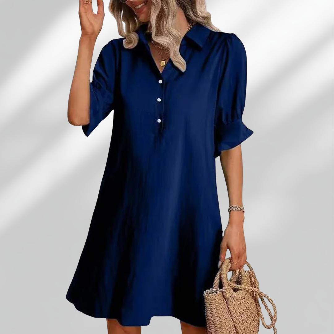 Susan™ - Casual Button Down Shirt Dress