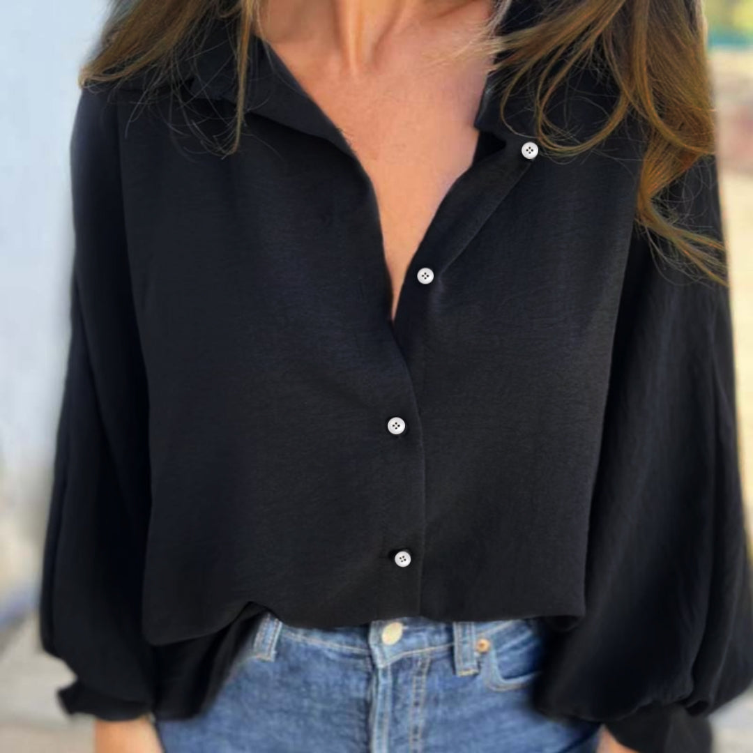 Elysa™ | Elegant Button-Up Blouse