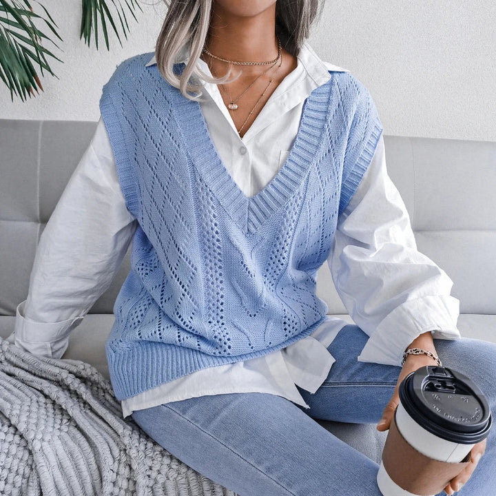 Kim™ - V-Neck Knitted Vest