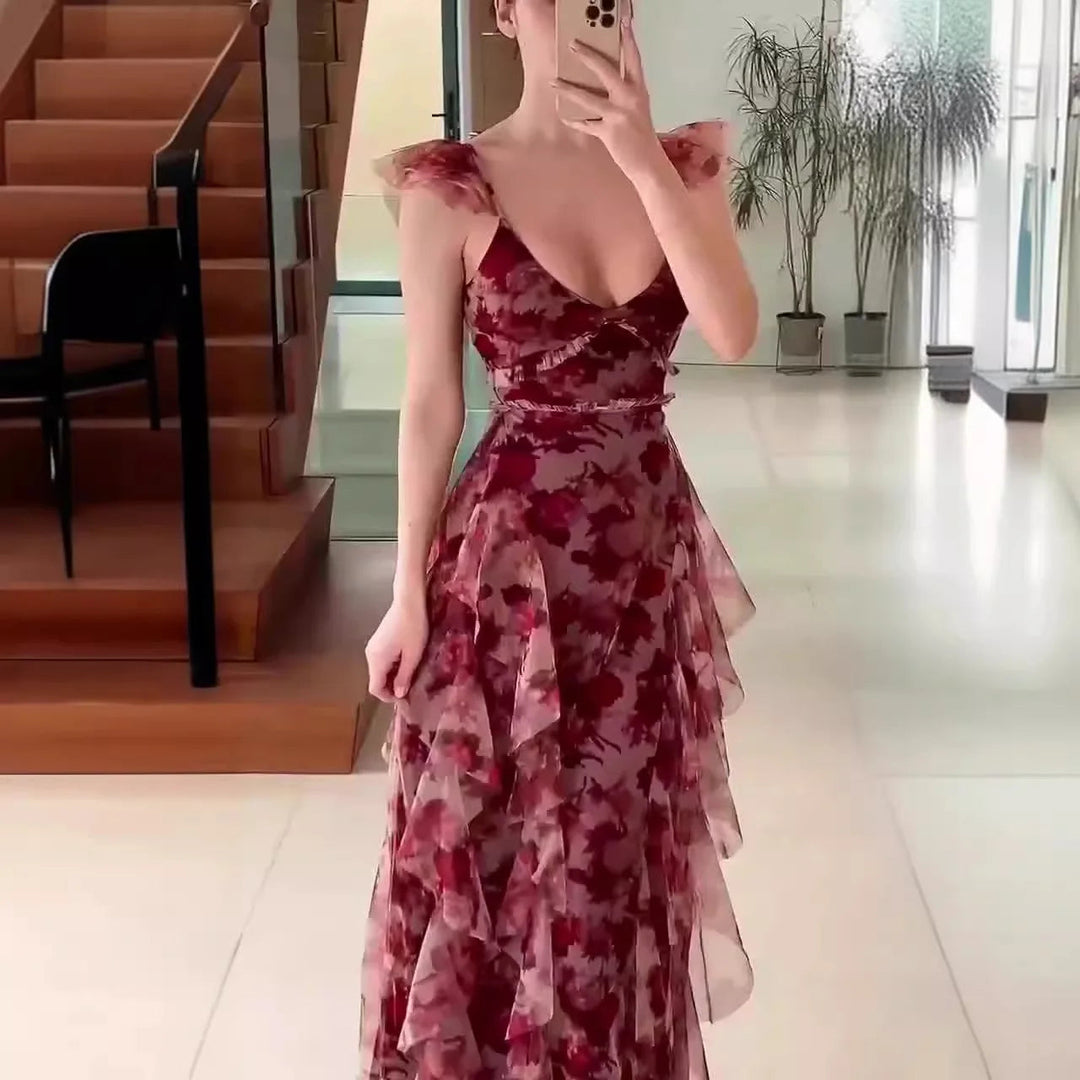 Flora - Floral Ruffle Dress