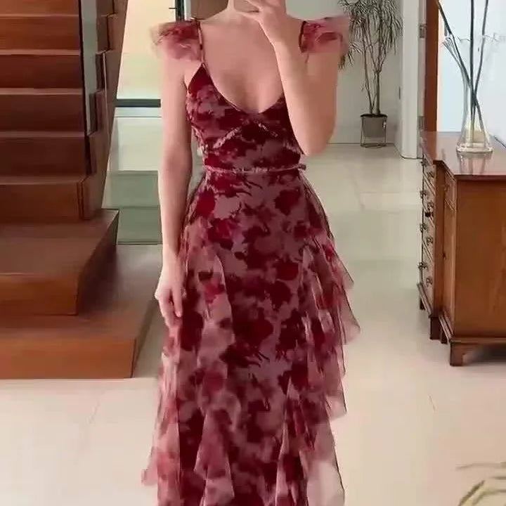 Flora - Floral Ruffle Dress
