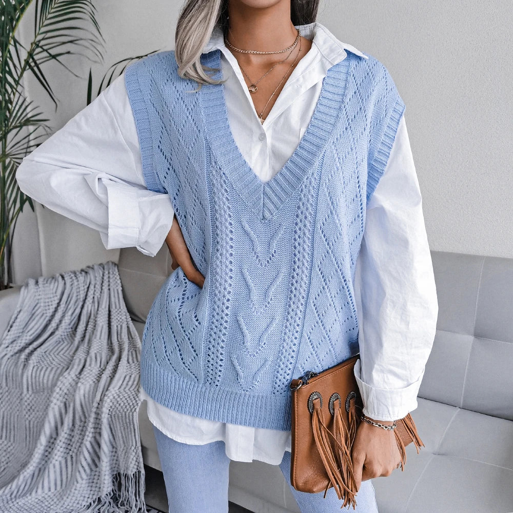 Kim™ - V-Neck Knitted Vest