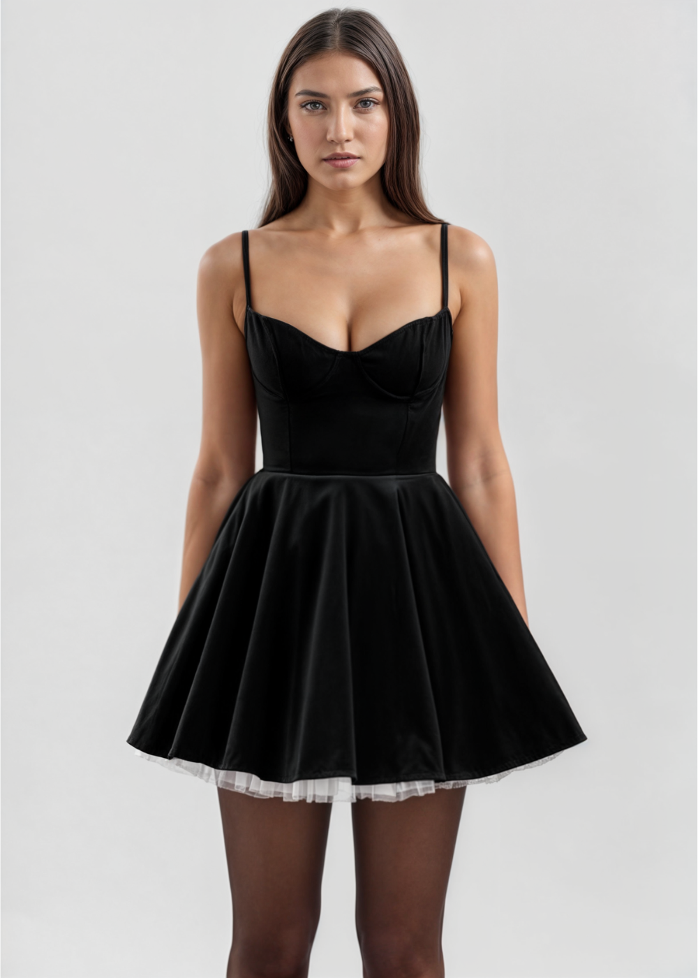 Scarlett Velvet Tulle Mini Dress