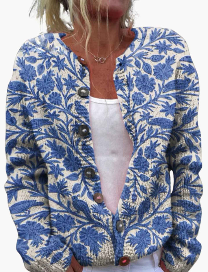 Tess |  Flowered Cardigan