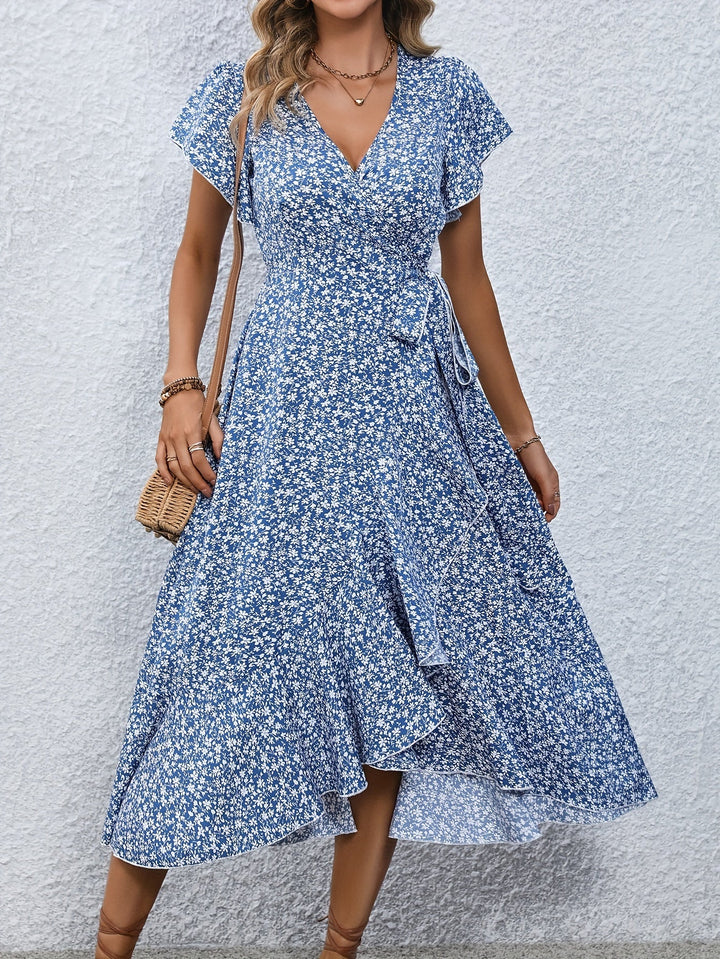 Indie - Small Floral Lace-Up Dress