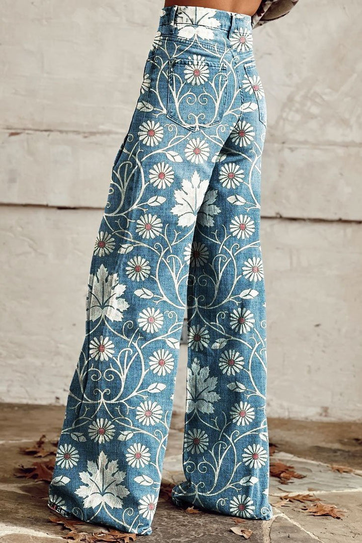 Alberta - Printed Wide-Leg Pants