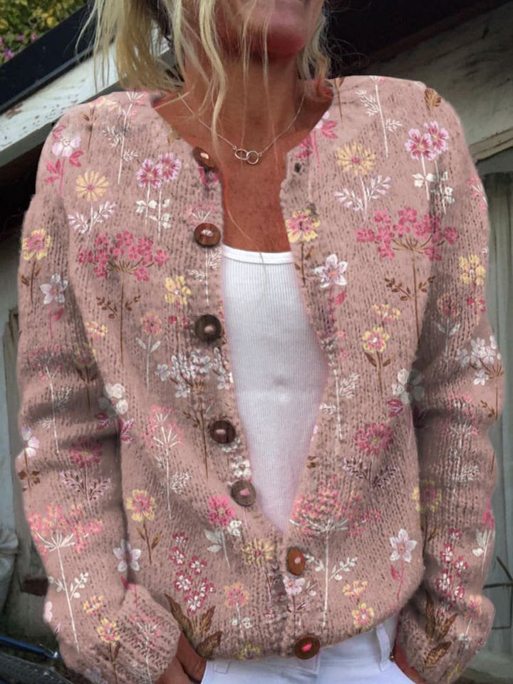 Tess |  Flowered Cardigan