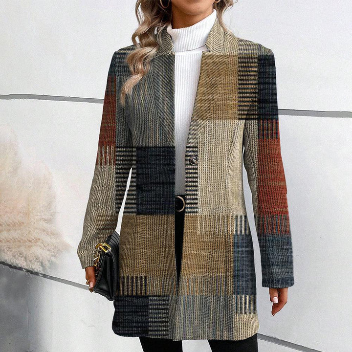 Tessy - Elegant Patterned Blazer Coat